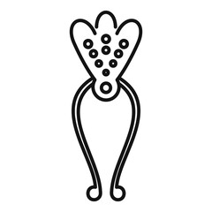 Barrette accessories icon. Outline barrette accessories vector icon for web design isolated on white background