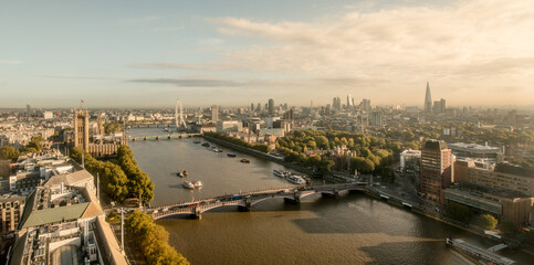 Fototapeta premium Elevated View Of The City of London