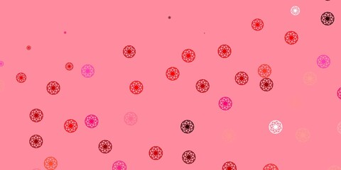 Light Red vector background with bubbles.