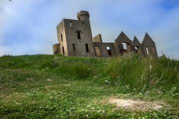 Slains Castle. Cruden Bay, Aberdeenshire, Scotland, UK