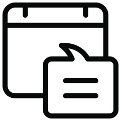 Calendar icon line style icon. vector illustration. vector icon