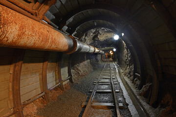 Jachymov - Mining adit number 1 - mining museum, a reminder of silver and uranium mining in Ore...