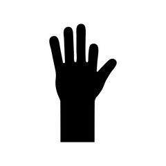 Fototapeta premium hand without a finger silhouette style icon vector design