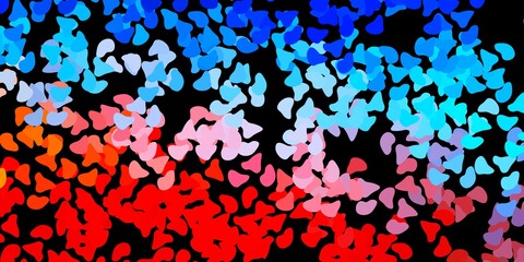 Dark blue, red vector template with abstract forms.