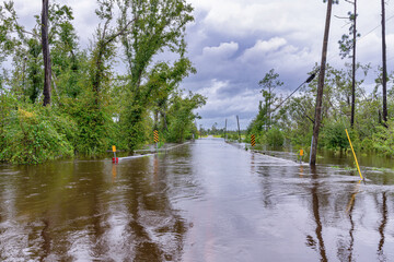 North Bear Creek road and bridge under water