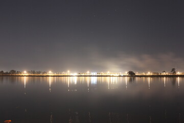 night view of the port
