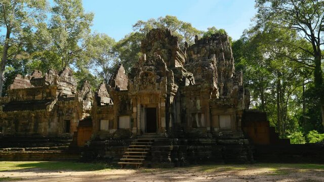 Chau Say Tevoda Temple Entrance next to the Thommanon Temple in Angkor, Cambodia