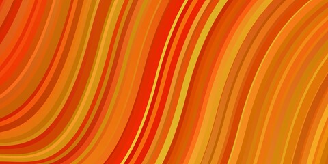 Light Orange vector texture with wry lines. Colorful illustration in abstract style with bent lines. Pattern for ads, commercials.