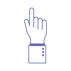 l hand sign language line and fill style icon vector design