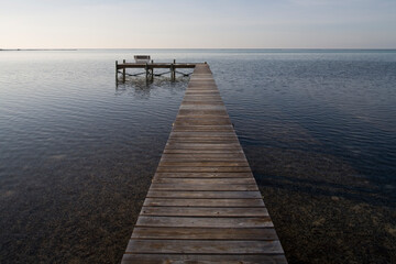 Naklejka premium Boat Dock, Little Cayman Island