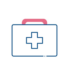Medical kit line style icon vector design