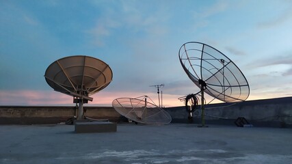 satellite dish on the roof