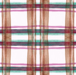 tweed Tart&aacute;n squares style handmade paint seamless pattern