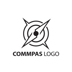 black outline compas logo. compass icon. logo for company © eric_barudewa 