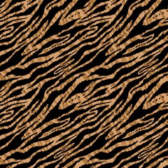 Animal print seamless pattern, hand drawn vector background