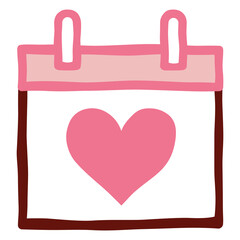 Fototapeta premium Isolated calendar saint valentin holiday icon - Vector