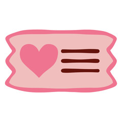 Isolated sweet card saint valentin holiday icon - Vector