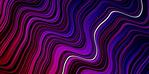 Dark Blue, Red vector background with bows. Colorful illustration with curved lines. Best design for your ad, poster, banner.