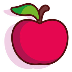 Isolated apple exotic fruit tropical diet icon- Vector