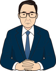 困る男性面接官