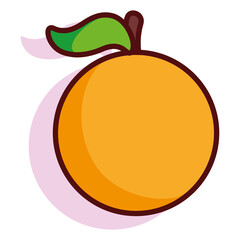 Isolated orange exotic fruit tropical diet icon- Vector