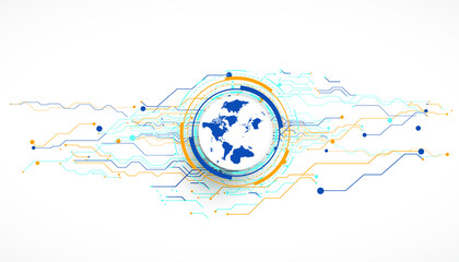 Background modern design idea concept  vector illustration, Hi-tech digital technology and engineering theme.