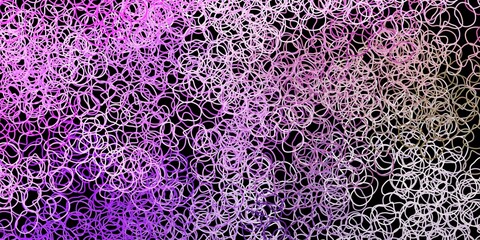 Dark pink, green vector background with random forms.