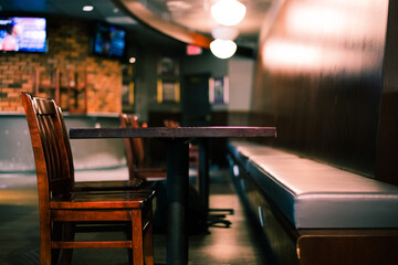 Booth in a bar