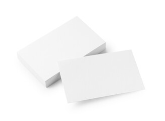 Business cards on a white background