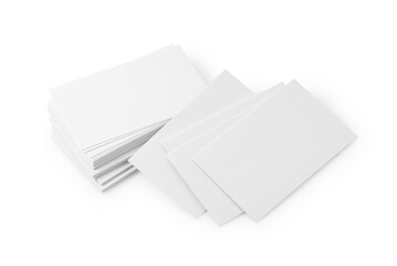 Business cards on a white background