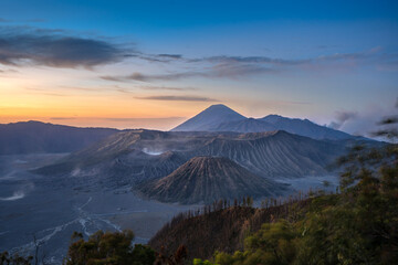 Fototapeta na wymiar Mount Bromo and its caldera view as seen from Pananjakan