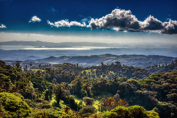 Guanacaste and Gulf of Nicoya seen from Monteverde, Costa Rica
