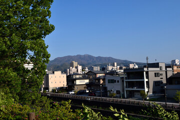 山形県霞城公園から蔵王山展望