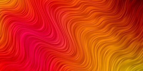 Dark Multicolor vector pattern with curves. Colorful abstract illustration with gradient curves. Pattern for ads, commercials.