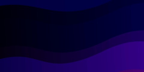 Dark Purple vector template with lines. Colorful geometric sample with gradient curves.  Pattern for busines booklets, leaflets