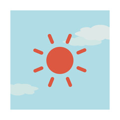 シンプルな昼イメージの角型アイコン