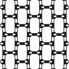Abstract black geometric of rectangle and square pattern on white background.