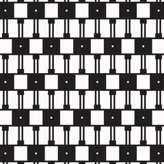 Abstract black geometric of rectangle and square pattern on white background.