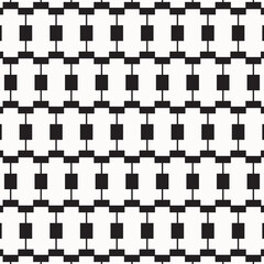 Abstract black geometric of rectangle and square pattern on white background.
