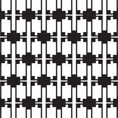 Abstract black geometric of rectangle and square pattern on white background.