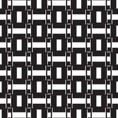 Abstract black geometric of rectangle and square pattern on white background.