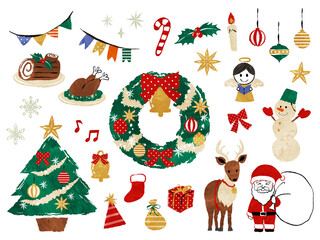 illustration set of Christmas decorations