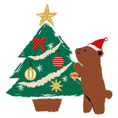 illustration set of Christmas decorations