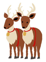 illustration of reindeer in Christmas