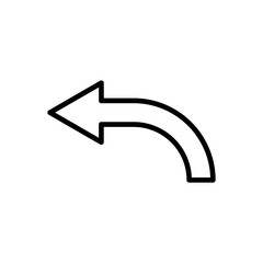 Arrow, back, left arrow line icon. Design template vector