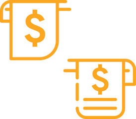 set of icons with dollar