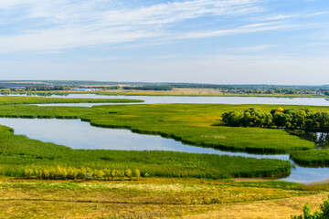 Fototapeta na wymiar Landscape images on the Uса river