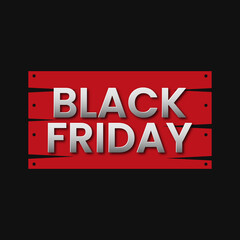 Black Friday sale banner concept. Vector Illustration