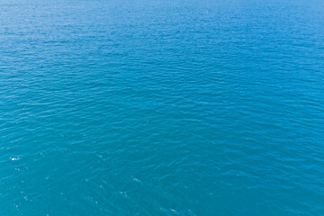 Blue Ocean Waves Background With Few Clouds Nn The Sky. California Coast. Blue Sky Color