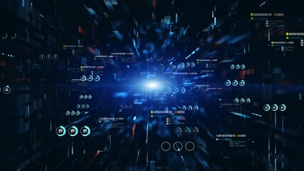 Technology digital cyberspace and data network connections. Transfer digital data high-speed internet. Global finances business data processing background concept. - Powered by Adobe